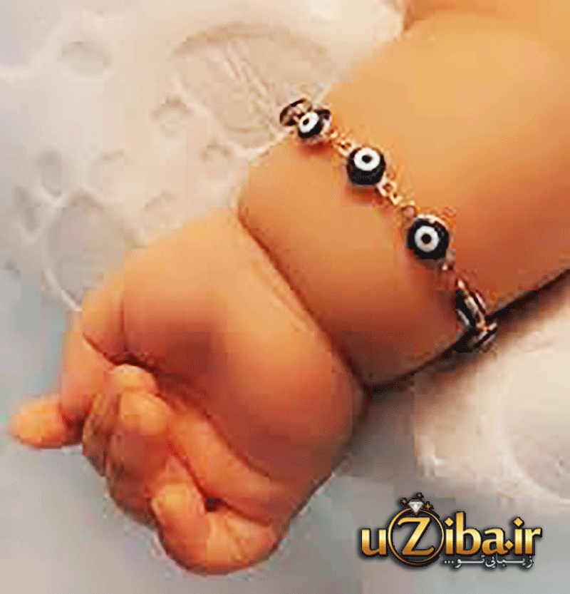  دستبند استیل نوزاد و کودک چشم و نظر 